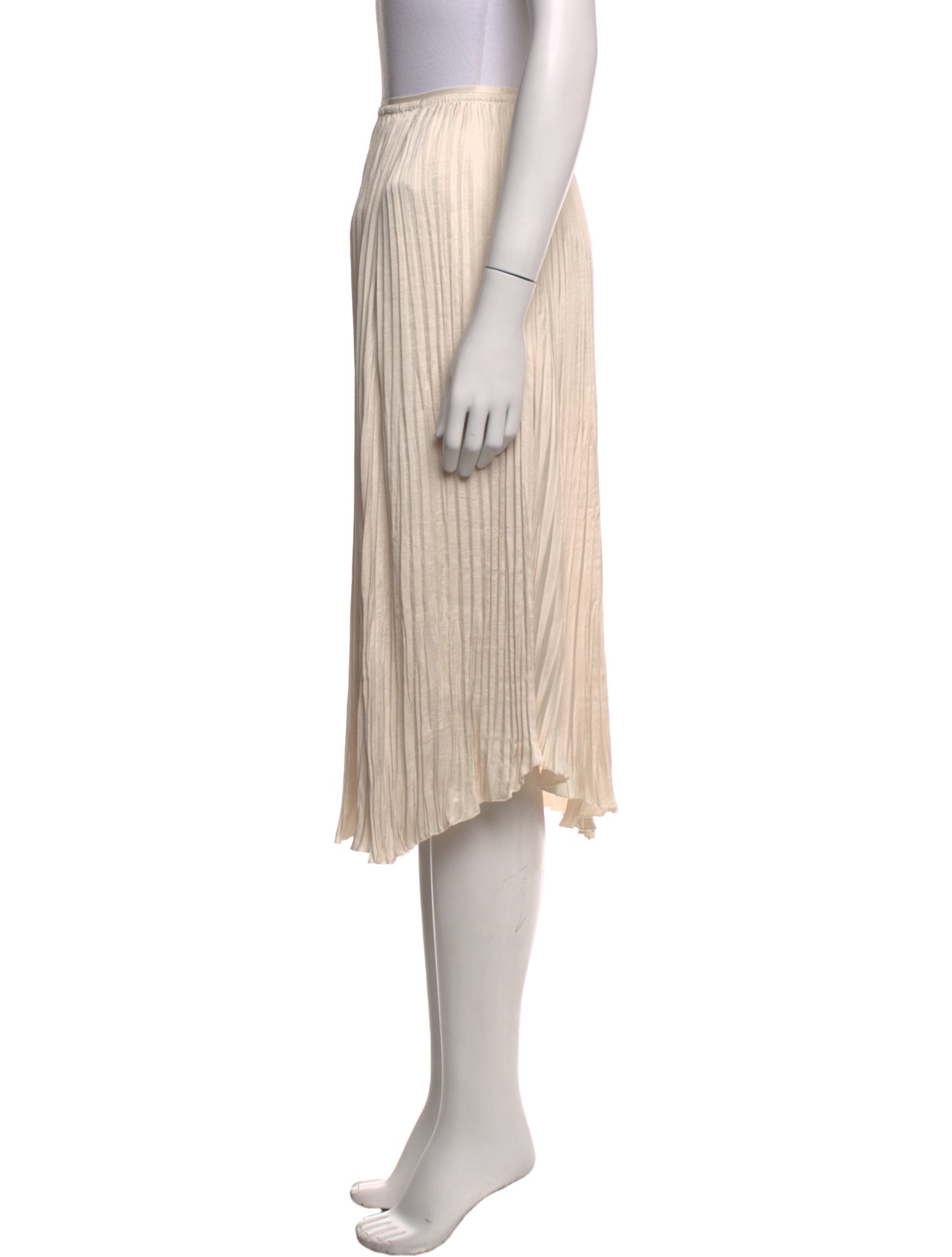 Vince Pleated Accents Knee-Length Skirt