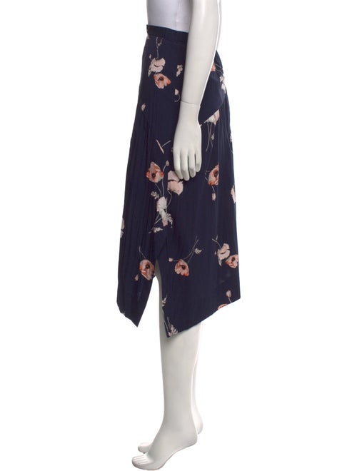 Vince Floral Print Midi Length Skirt