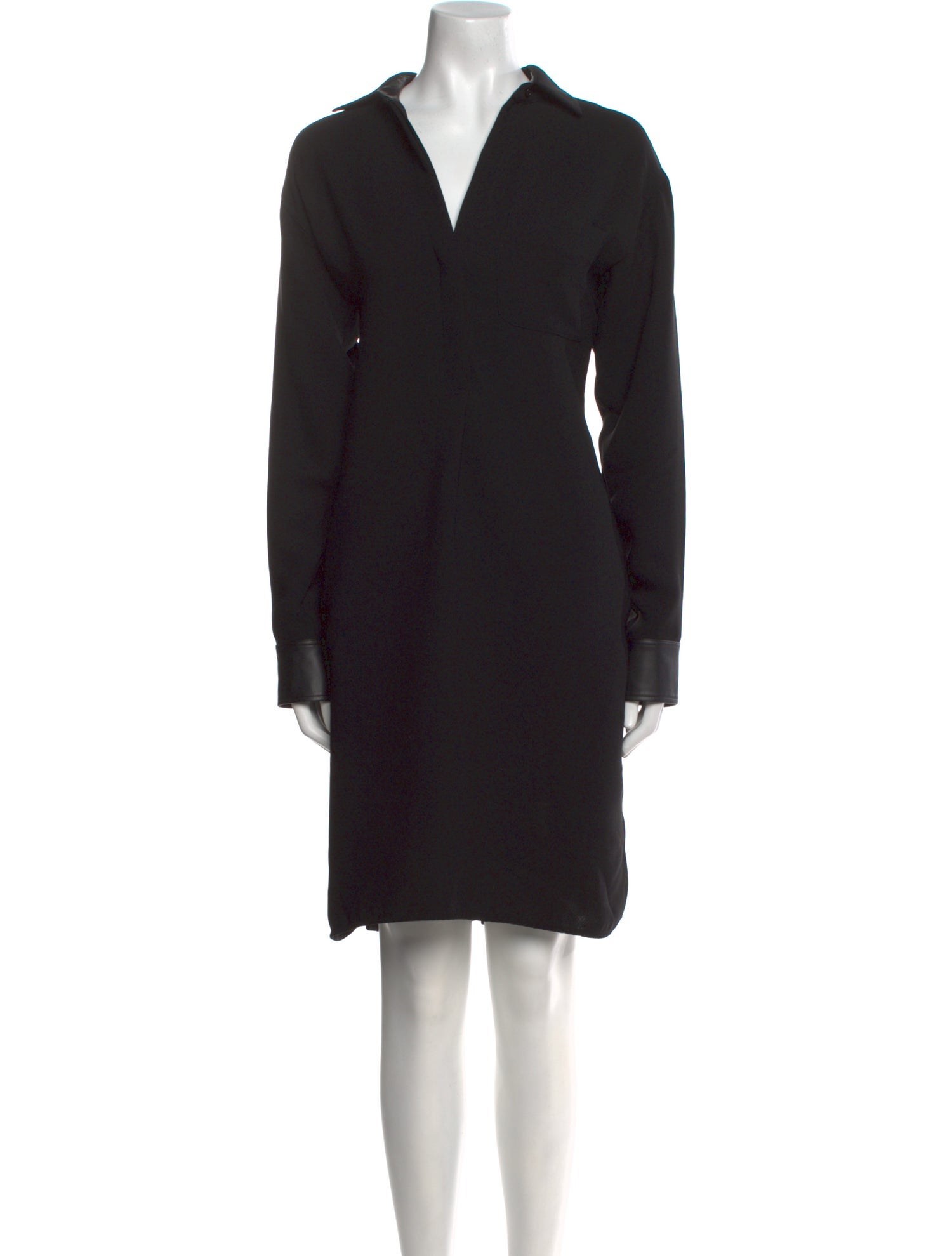 Vince V-Neck Knee-Length Dress