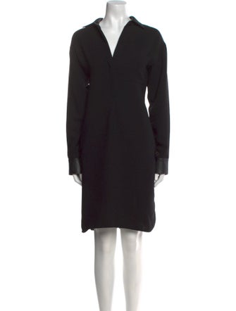 Vince V-Neck Knee-Length Dress