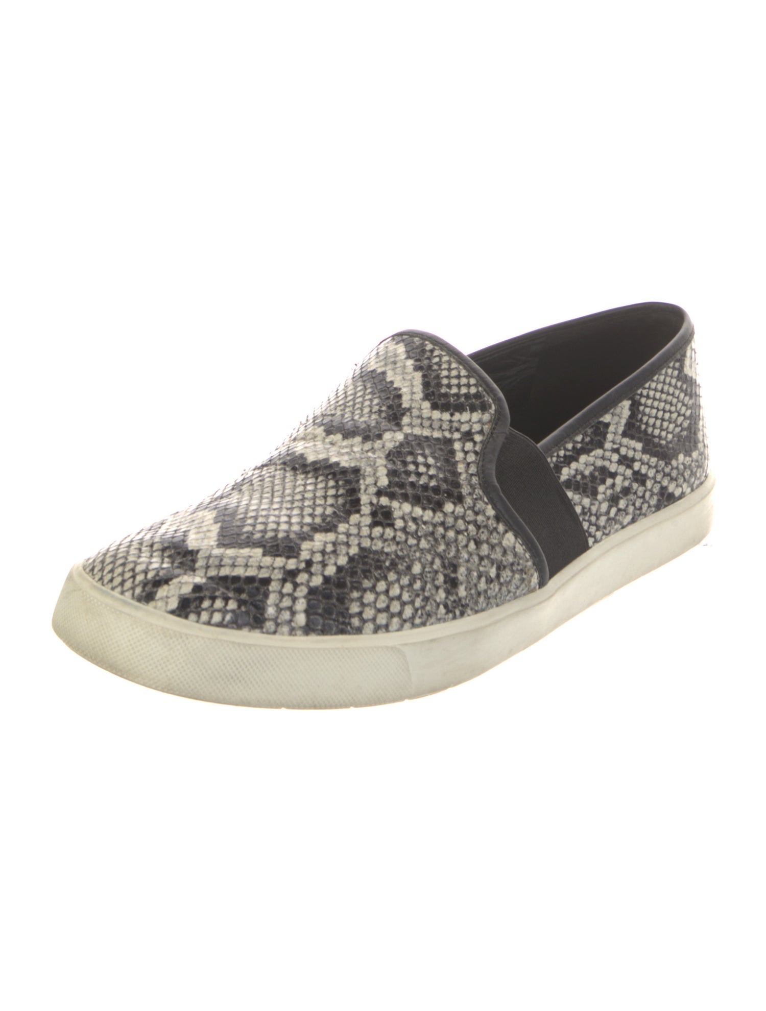 Vince Leather Animal Print Sneakers