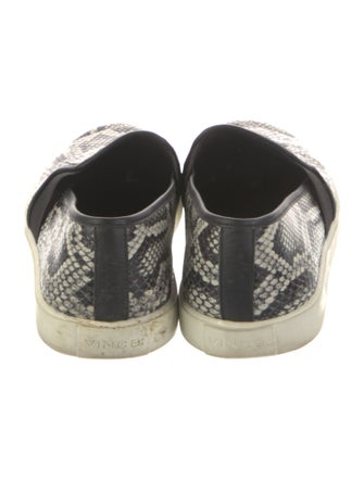 Vince Leather Animal Print Sneakers