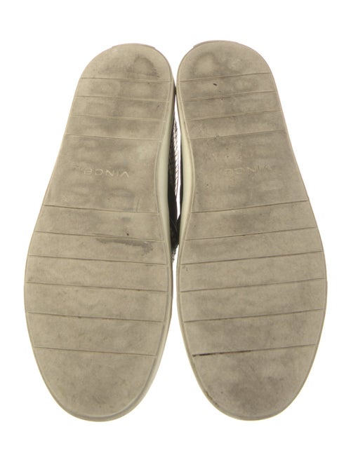 Vince Leather Animal Print Sneakers