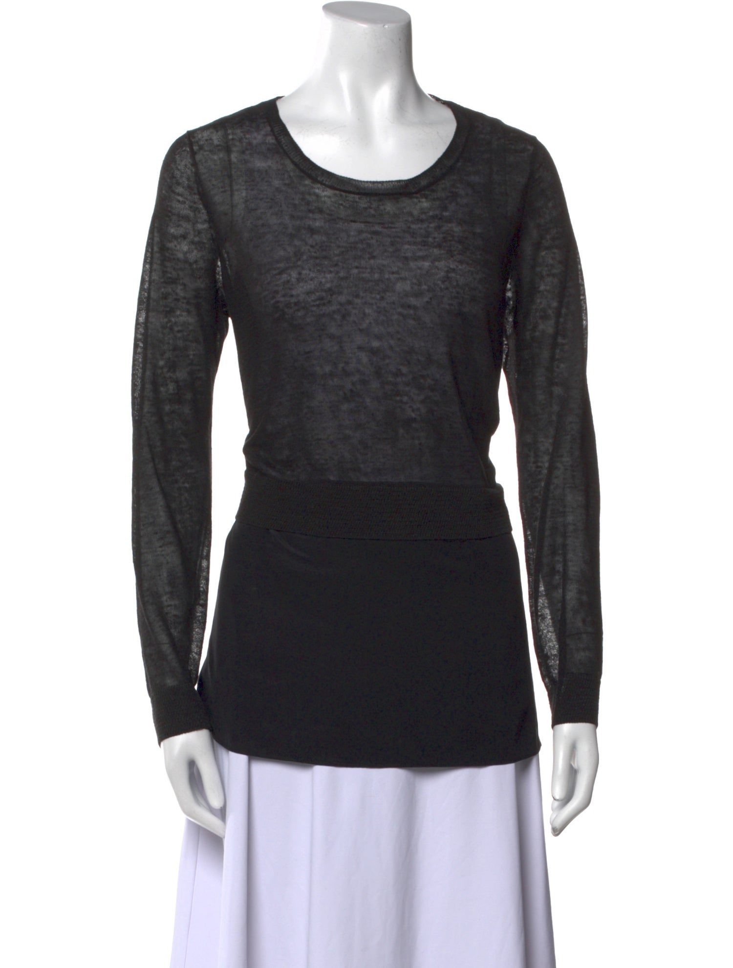 Vince Linen Scoop Neck Sweater