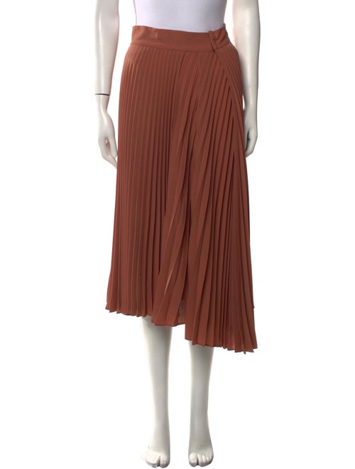 Vince Pleated Accents Midi Length Skirt