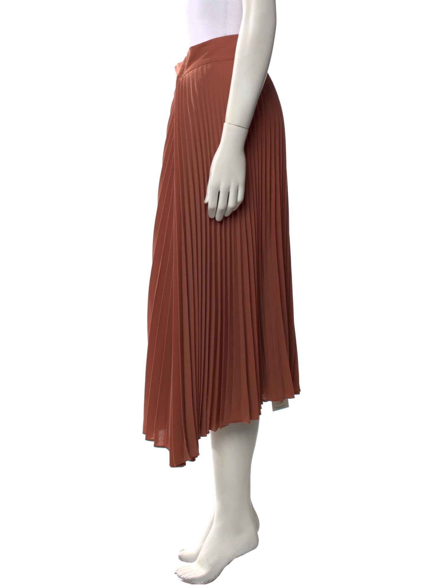 Vince Pleated Accents Midi Length Skirt