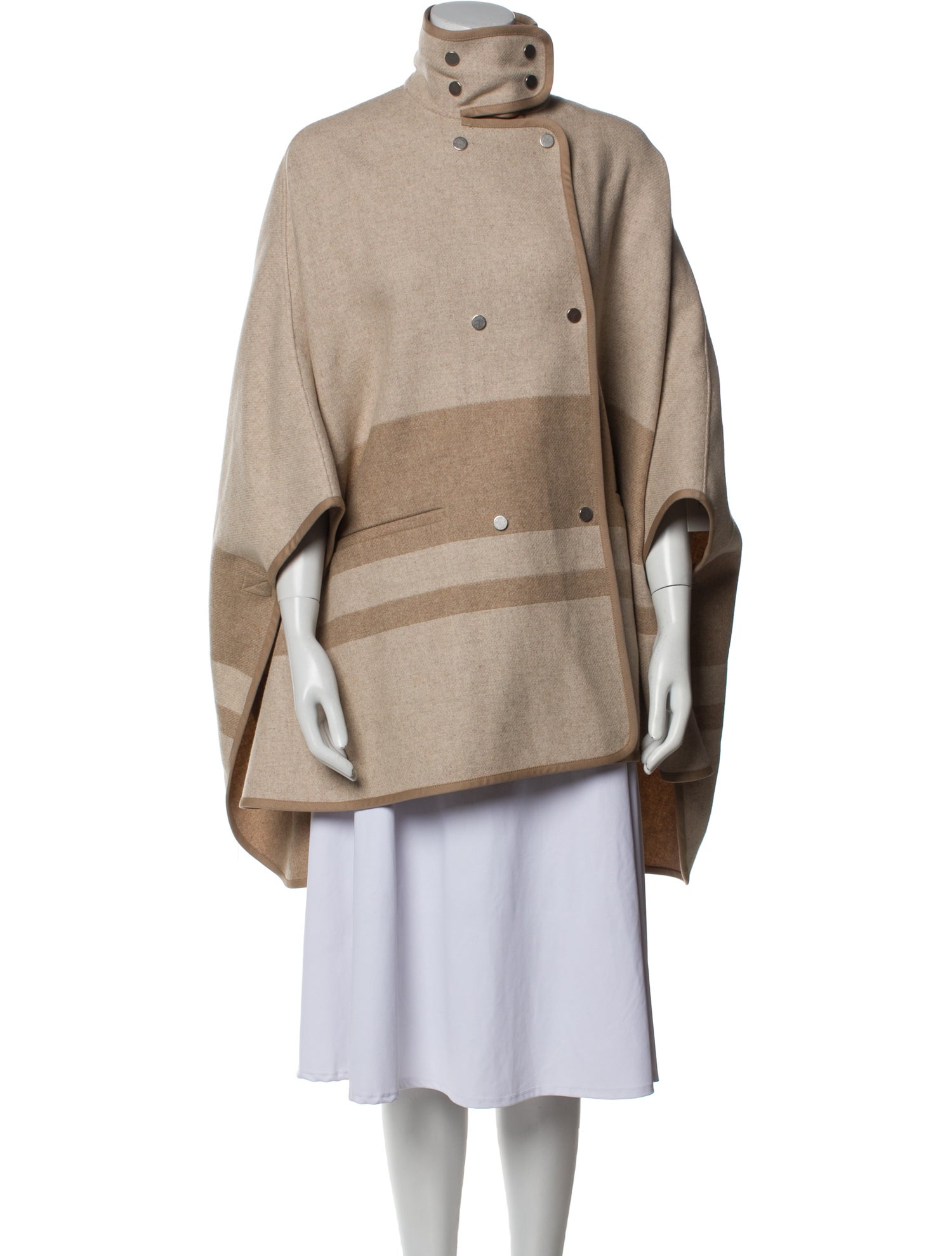 Vince Wool Colorblock Pattern Coat