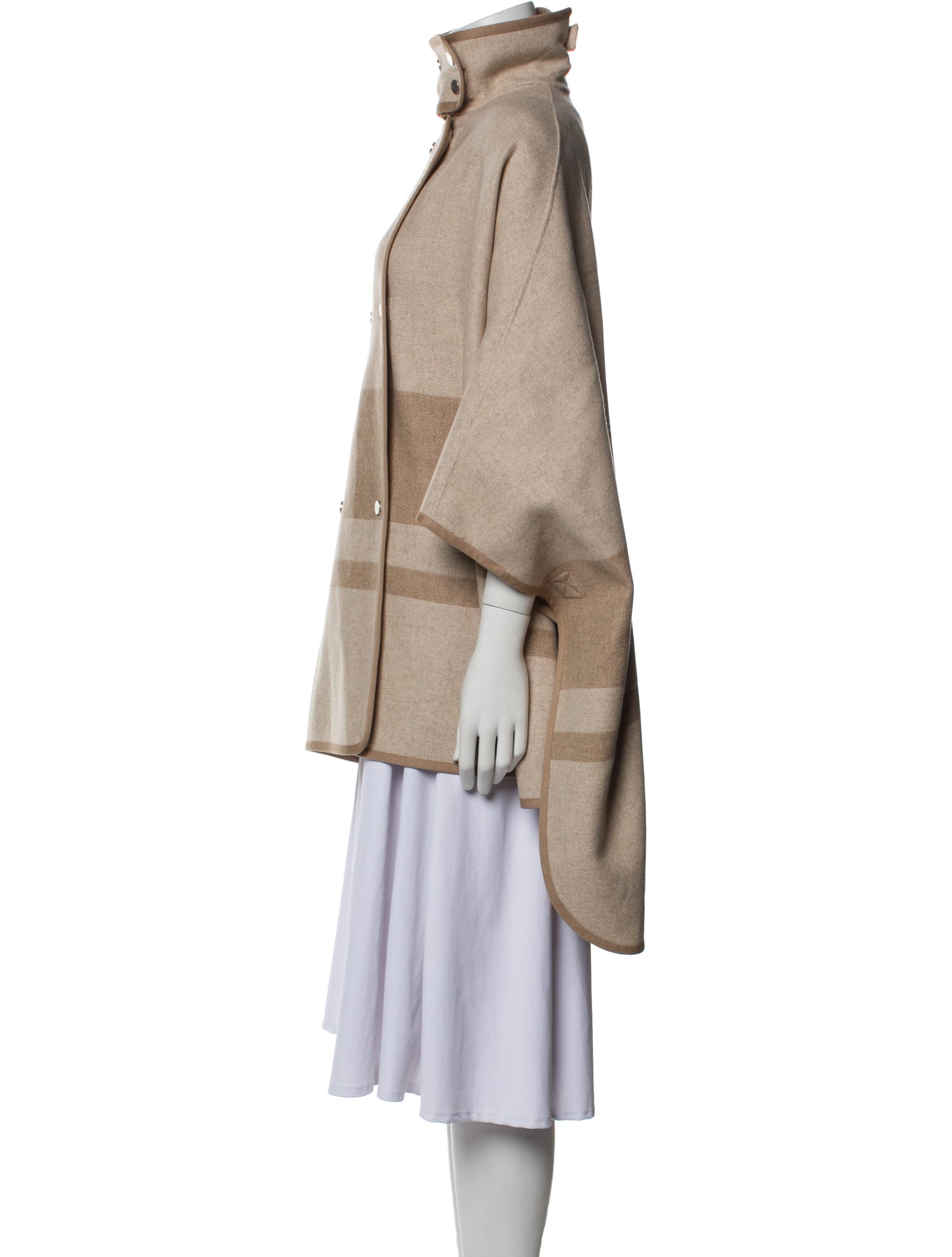 Vince Wool Colorblock Pattern Coat