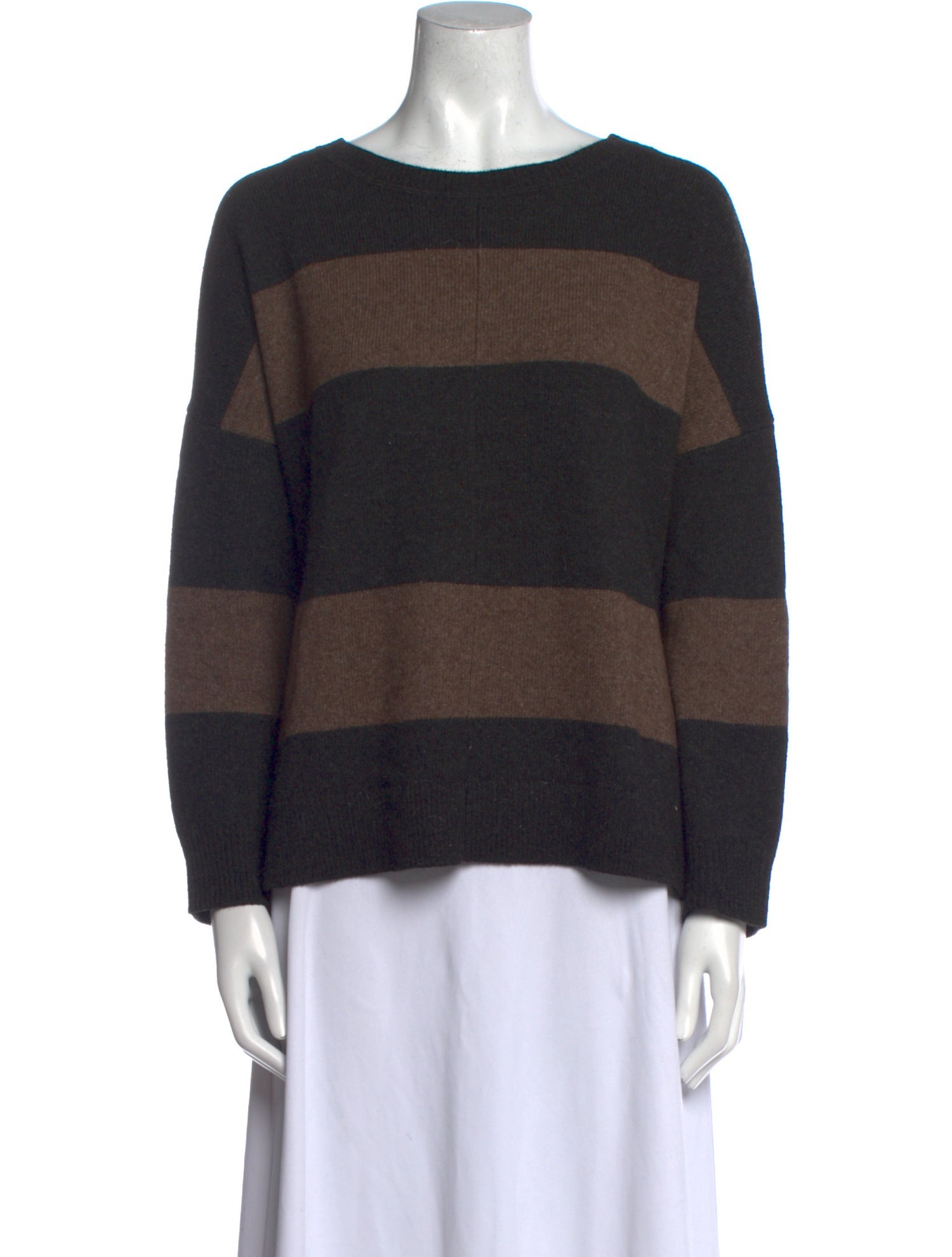 Vince Striped Scoop Neck Sweater