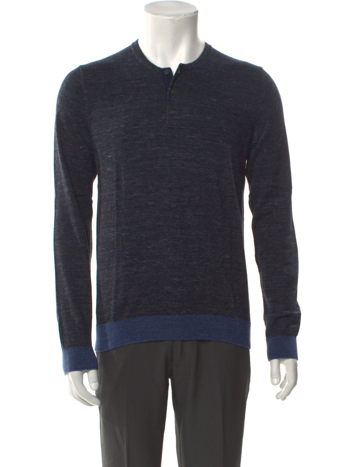Vince Crew Neck Long Sleeve Polo Sweater