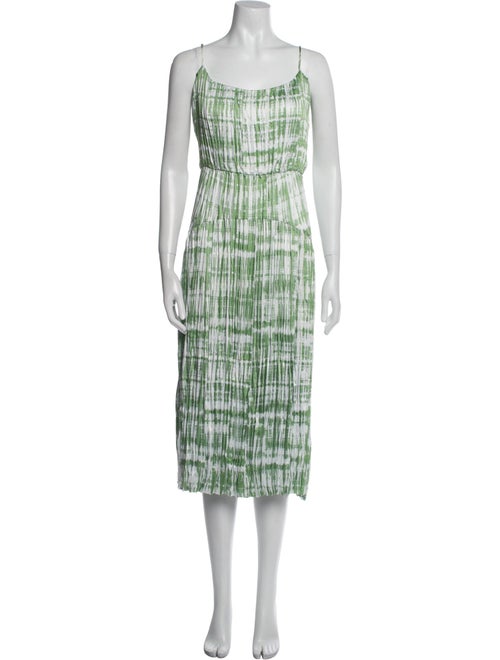 Vince Tie-Dye Print Midi Length Dress