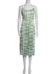 Vince Tie-Dye Print Midi Length Dress