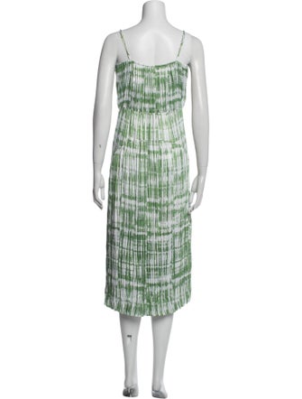 Vince Tie-Dye Print Midi Length Dress
