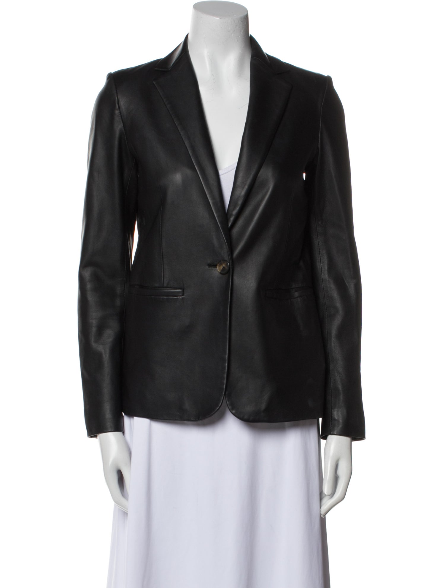 Vince Lamb Leather Blazer