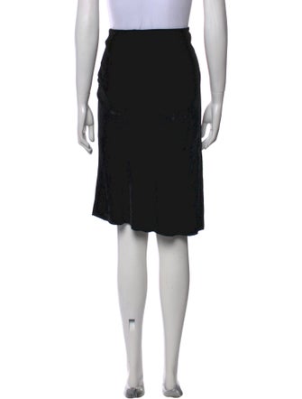 Vince Pleated Accents Knee-Length Skirt