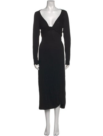 Vince V-Neck Midi Length Dress