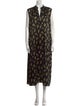 Vince Floral Print Midi Length Dress