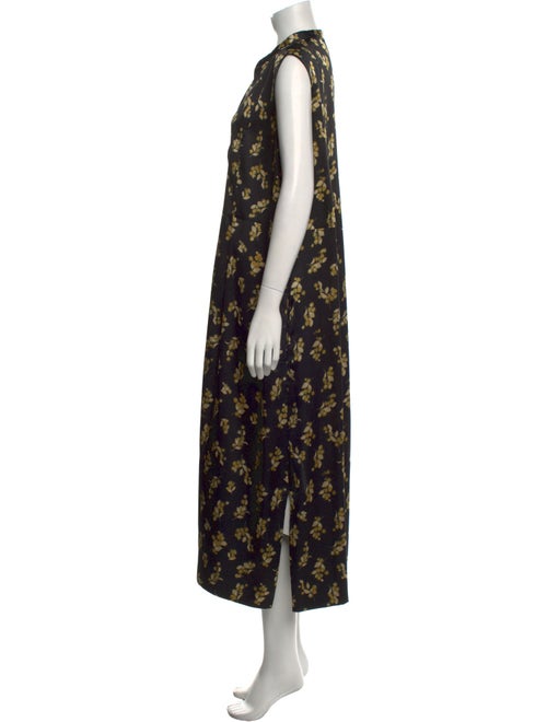 Vince Floral Print Midi Length Dress