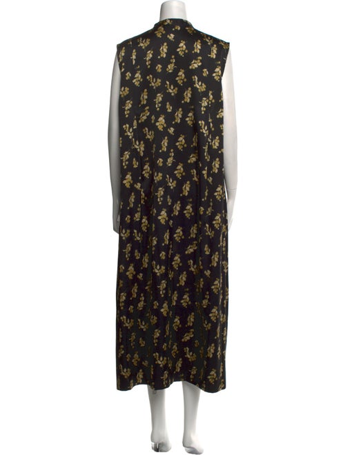 Vince Floral Print Midi Length Dress