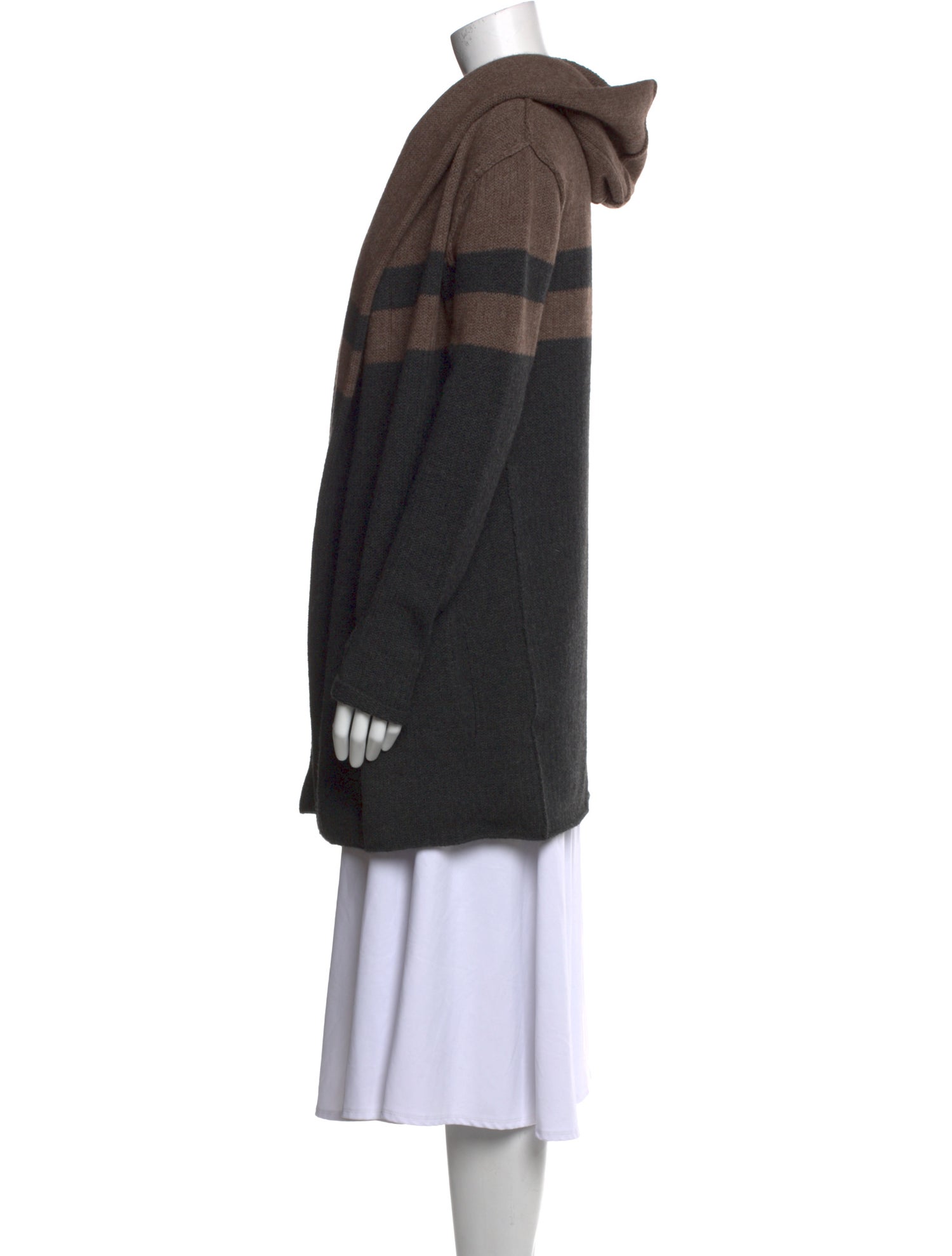 Vince Striped Open Front Sweater