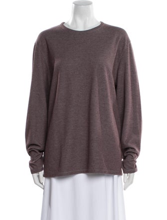 Vince Striped Crew Neck Blouse