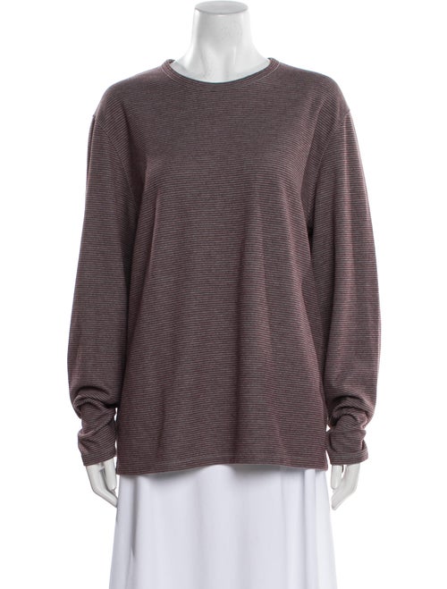 Vince Striped Crew Neck Blouse