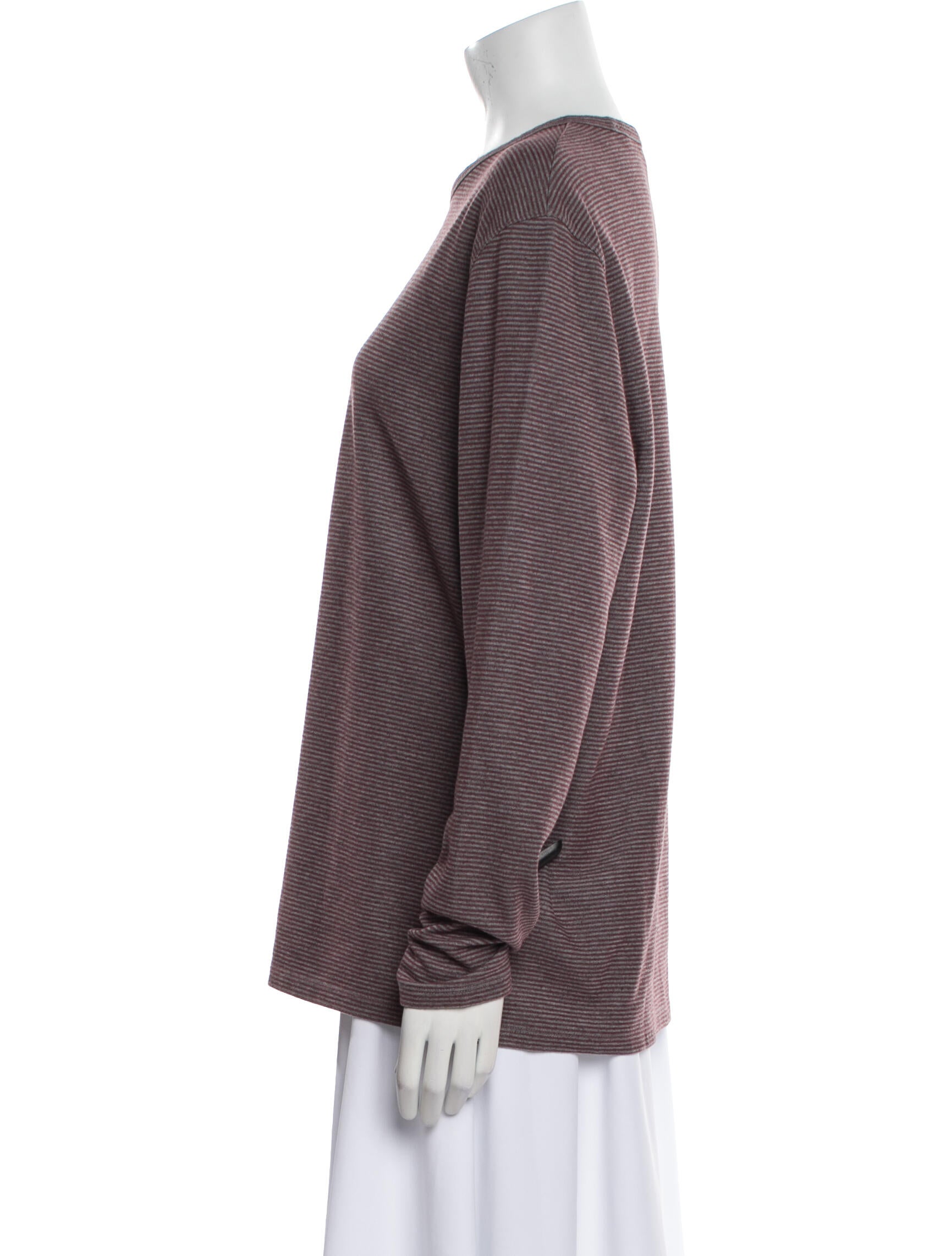 Vince Striped Crew Neck Blouse