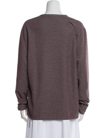 Vince Striped Crew Neck Blouse