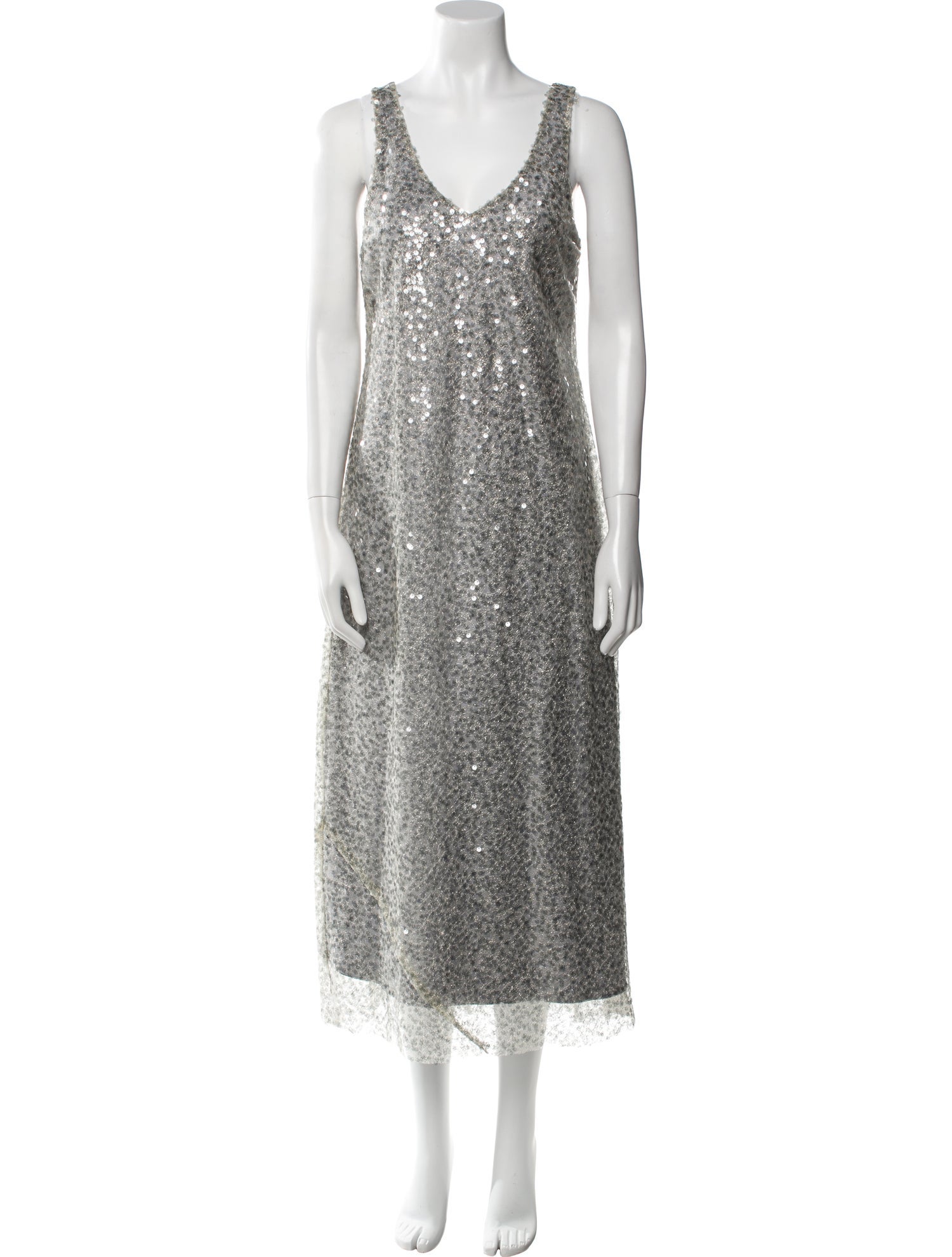 Vince V-Neck Long Dress