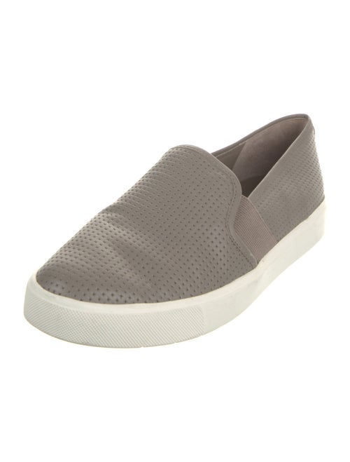 Vince Leather Eyelet Trim Loafers