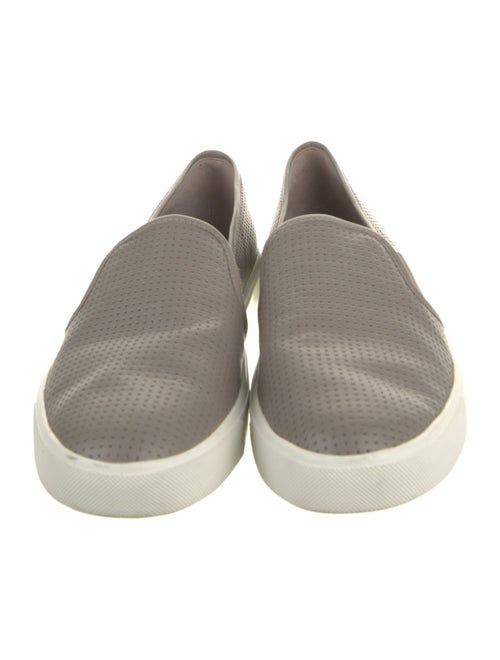 Vince Leather Eyelet Trim Loafers