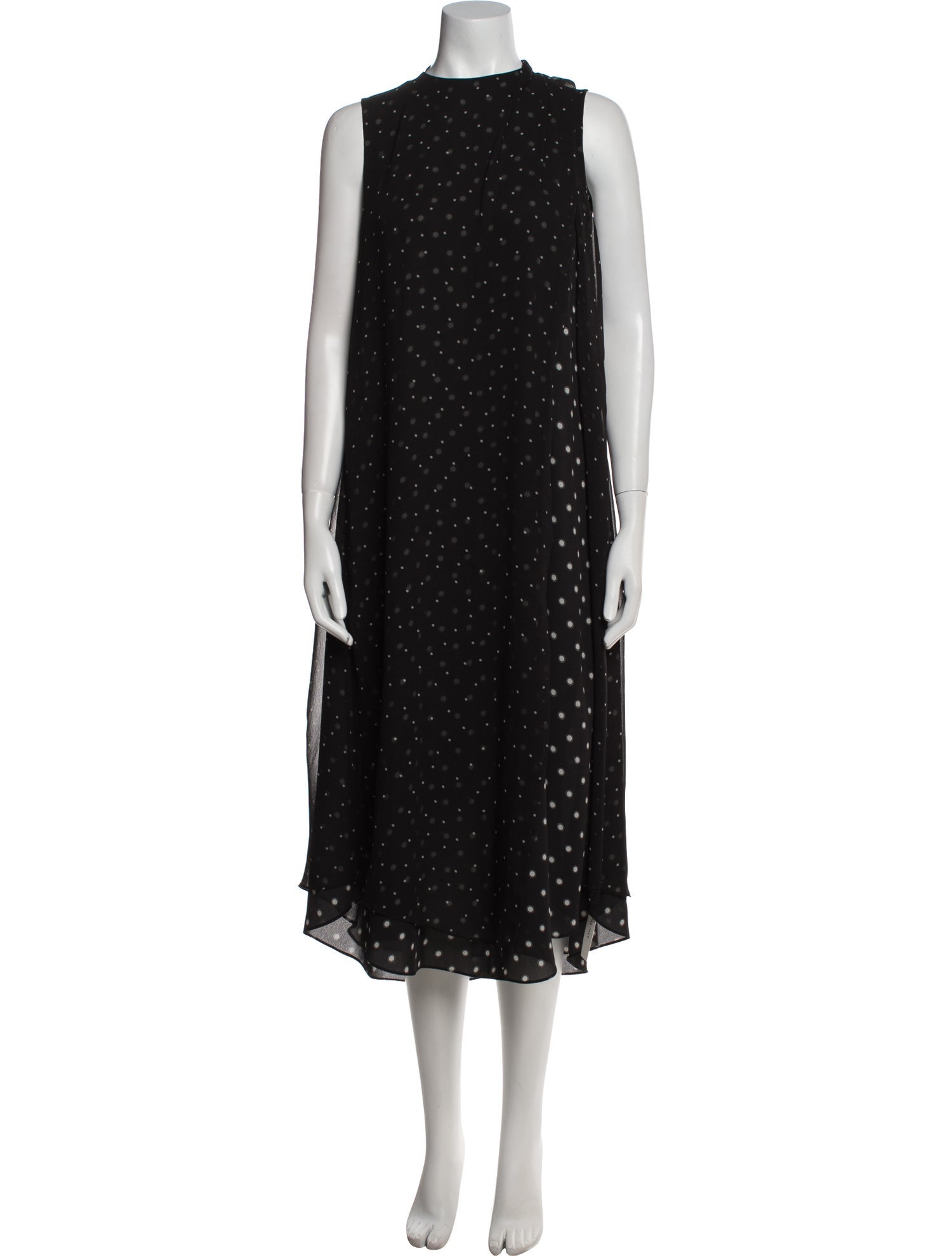 Vince Polka Dot Print Long Dress