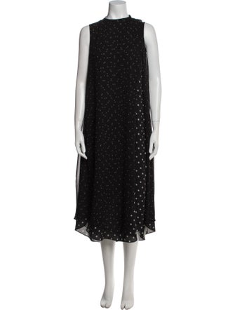 Vince Polka Dot Print Long Dress