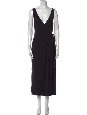 Vince V-Neck Midi Length Dress