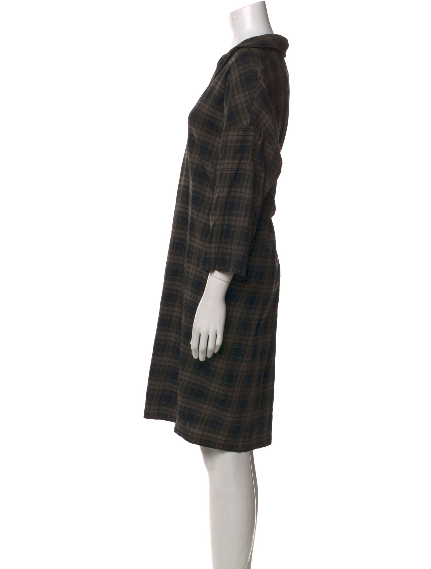 Vince Plaid Print Knee-Length Dress w/ Tags