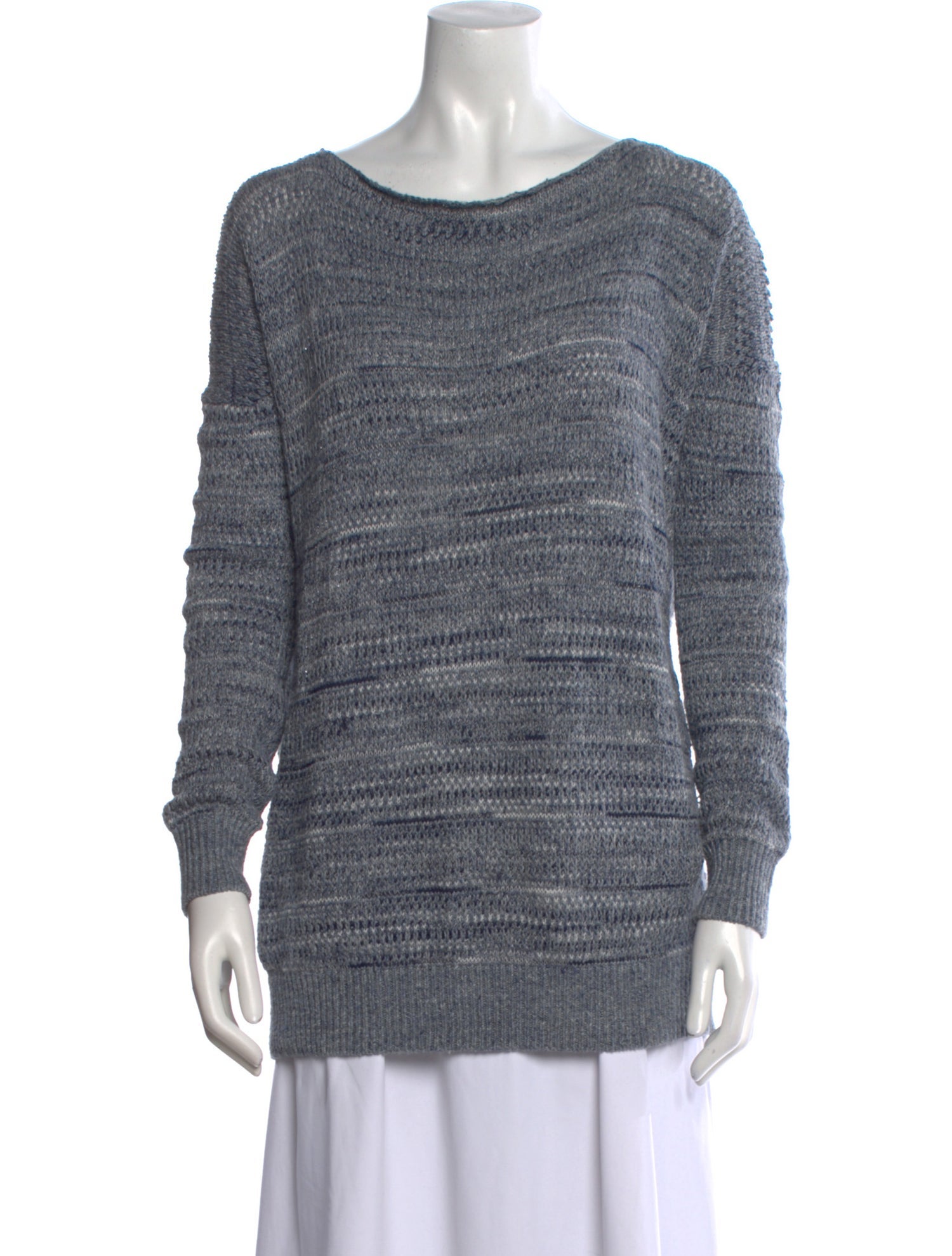 Vince Striped Scoop Neck Sweater