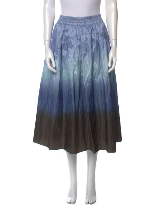 Vince Colorblock Pattern Midi Length Skirt