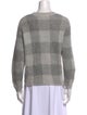 Vince Plaid Print Crew Neck Sweater
