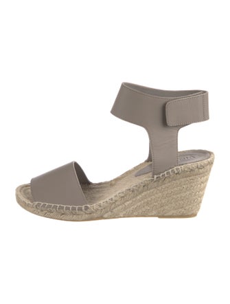 Vince Leather Whipstitch Trim Espadrilles