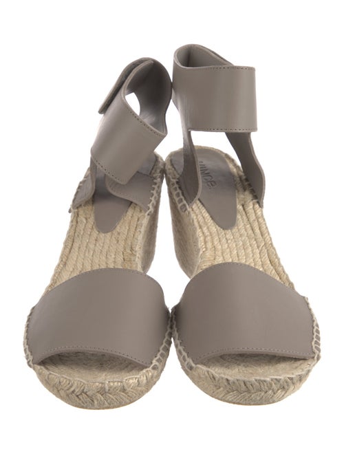 Vince Leather Whipstitch Trim Espadrilles