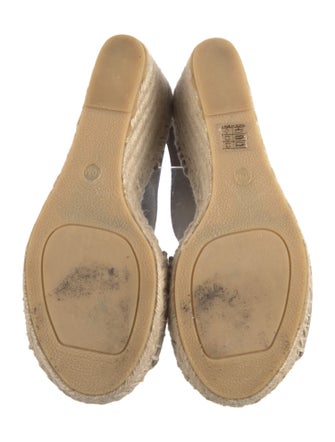 Vince Leather Whipstitch Trim Espadrilles
