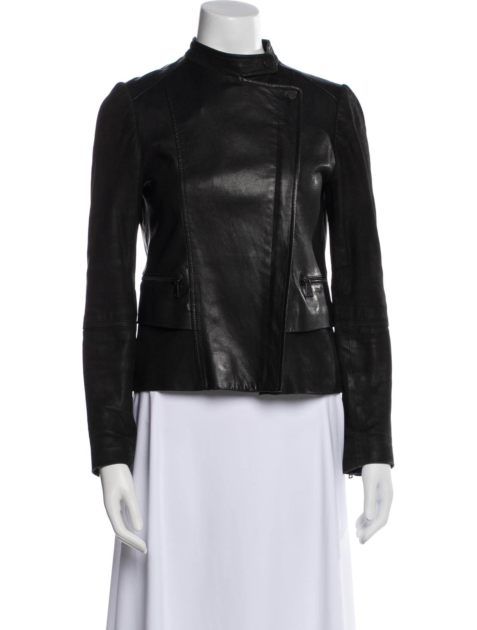 Vince Lamb Leather Biker Jacket