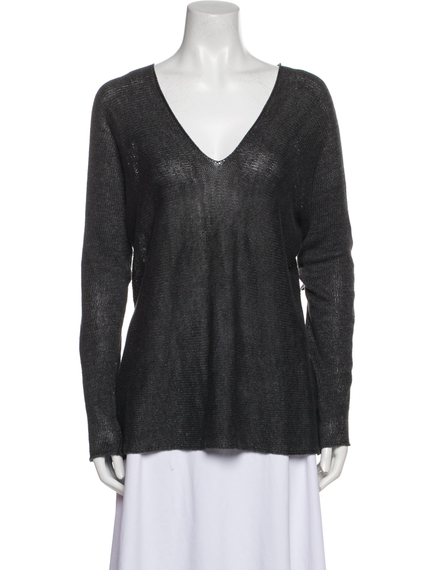 Vince Linen V-Neck Sweater