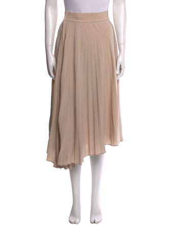 Vince Pleated Accents Midi Length Skirt