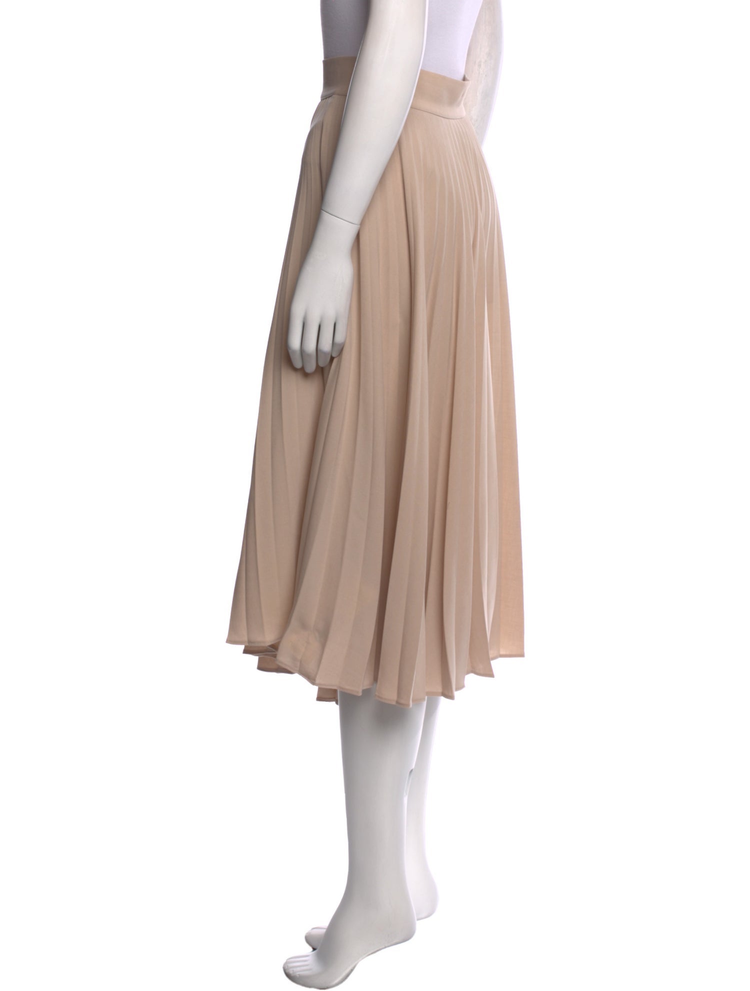 Vince Pleated Accents Midi Length Skirt