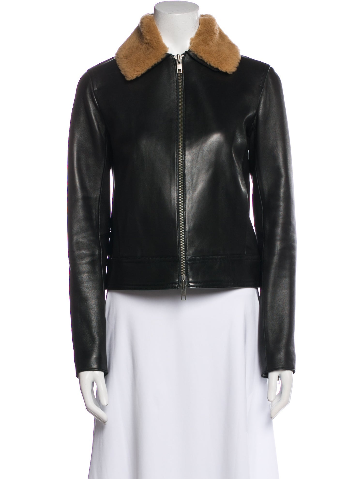 Vince Lamb Leather Fur Jacket