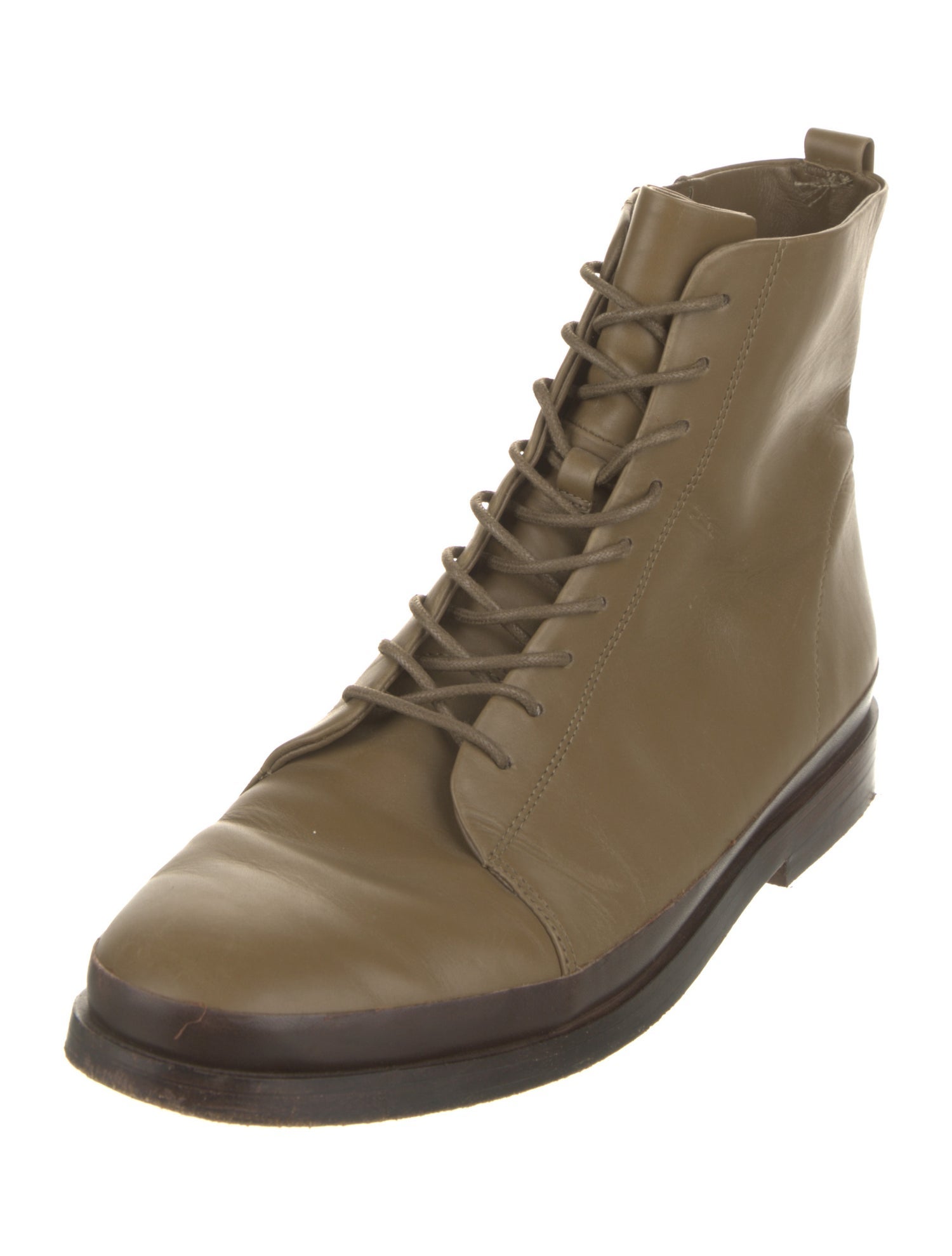Vince Leather Combat Boots