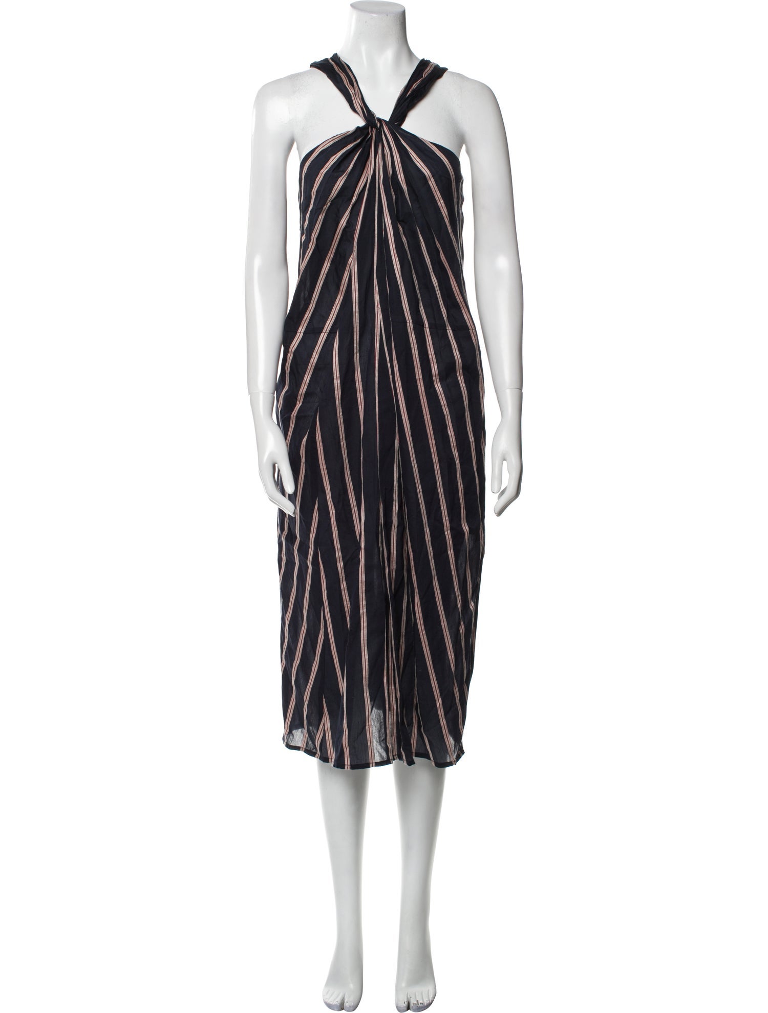 Vince Striped Midi Length Dress w/ Tags