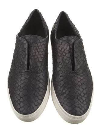 Vince Leather Animal Print Oxfords