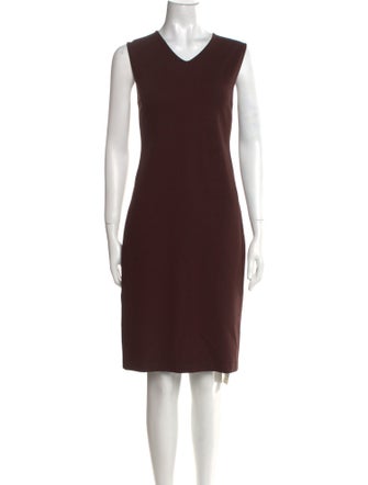Vince V-Neck Knee-Length Dress